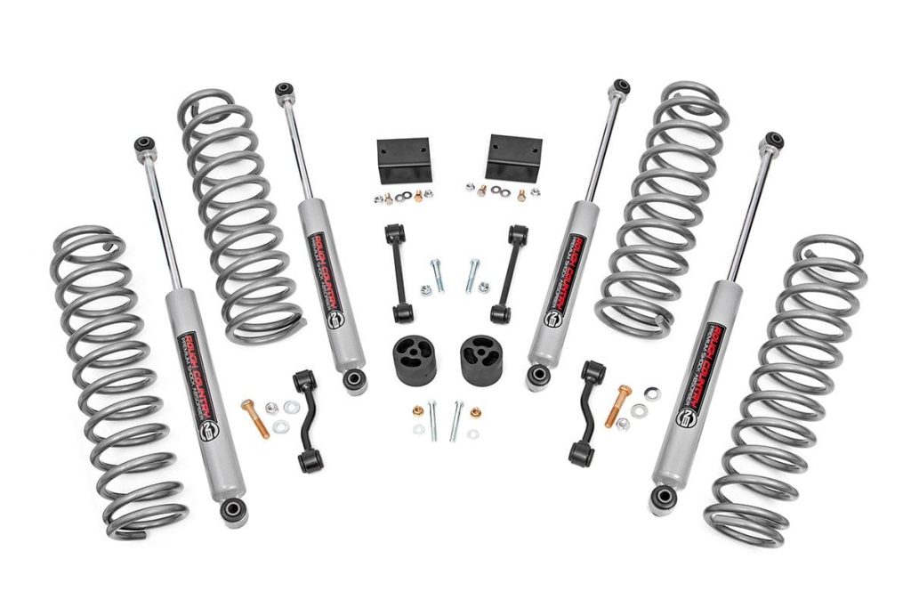 Rough Country 2.5 Inch Lift Kit Coils Jeep Wrangler Unlimited 4WD (2018-2023)