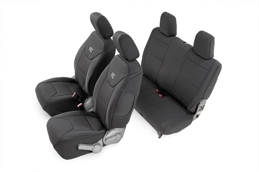 Rough Country Seat Covers Front and Rear Jeep Wrangler JK 4WD (2007-2010)