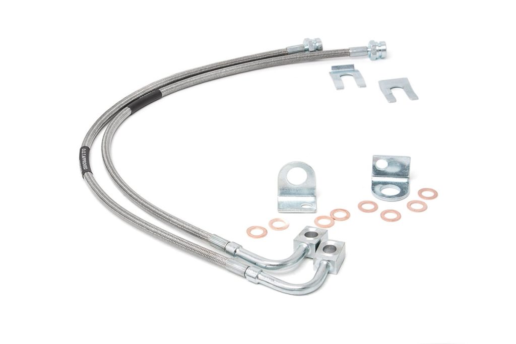 Rough Country Brake Lines Stainless Front 4-6 Inch Lift Jeep Wrangler JK/Wrangler Unlimited (07-18)