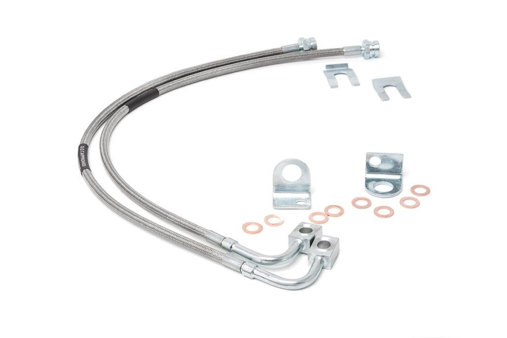 Rough Country Brake Lines Stainless Rear 4-6 Inch Lift Jeep Wrangler JK/Wrangler Unlimited (07-18)