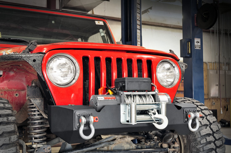 Rough Country Front Stubby Winch Bumper Jeep Wrangler TJ (97-06)/Wrangler Unlimited (04-06)