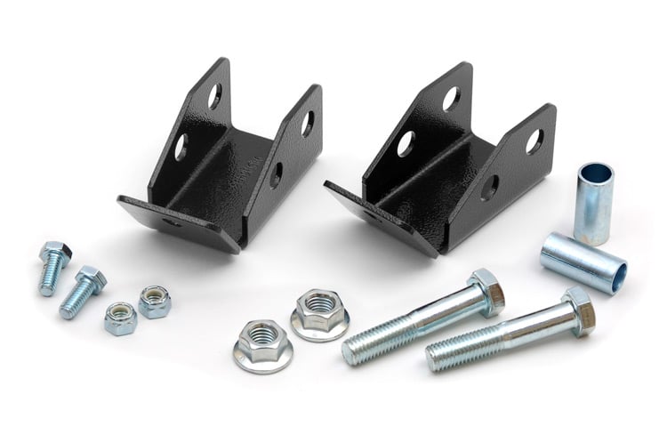 Rough Country Shock Relocation Brackets Rear Jeep Wrangler TJ (97-06)/Wrangler Unlimited (04-06)