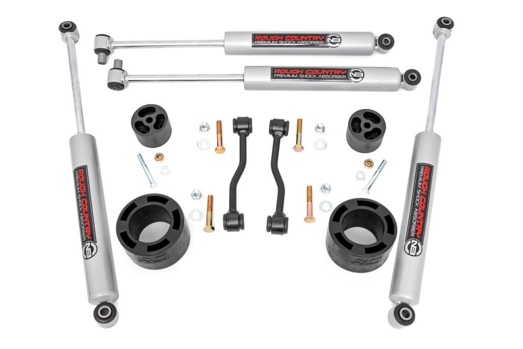 Rough Country 2.5 Inch Leveling Kit Spacers N3 Jeep Gladiator JT 4WD (2024-2026)
