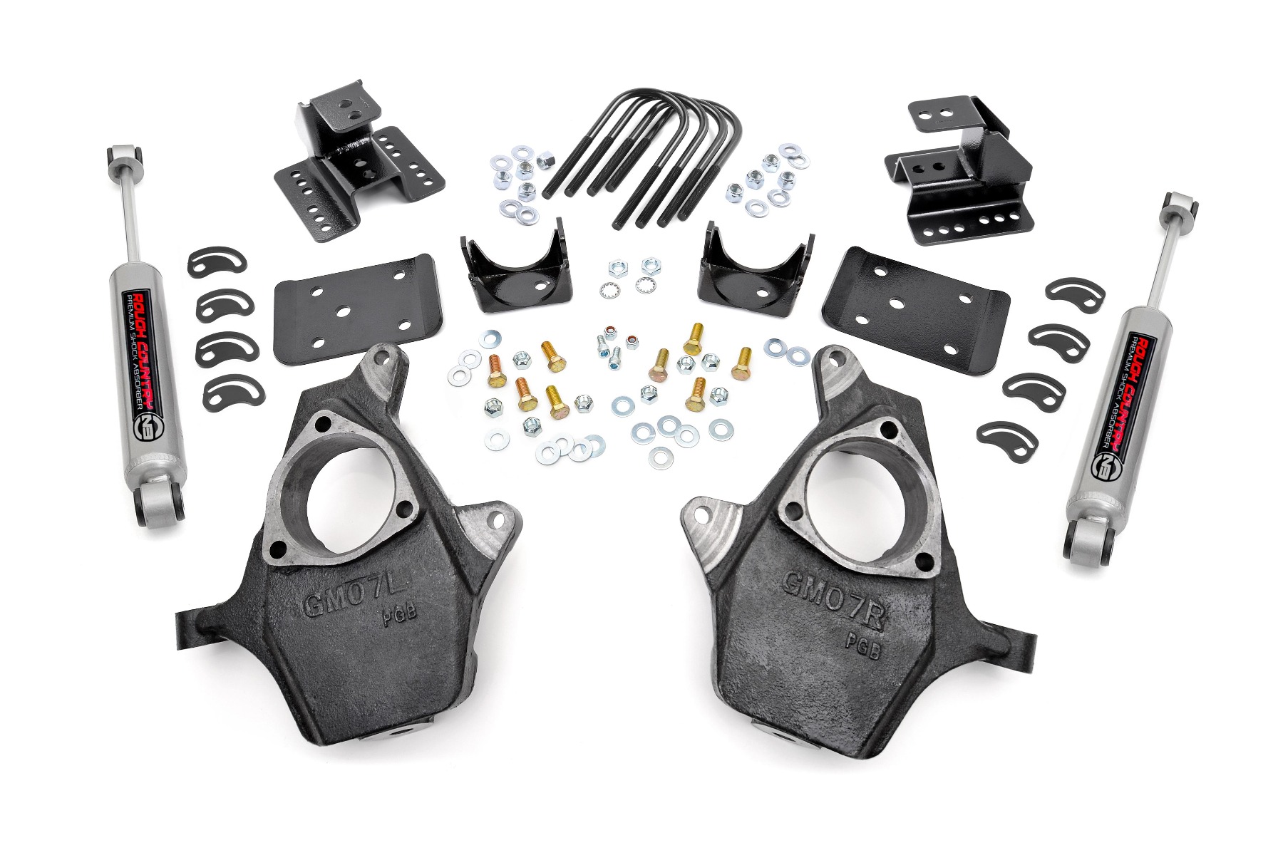 Rough Country Lowering Kit Knuckle 2β³FR 4β³RR Chevy/GMC 1500 (07-14)