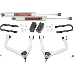 Rough Country 3.5 Inch Lift Kit Mono Leaf Rear M1 Struts/M1 GMC Sierra 1500 (25-26)