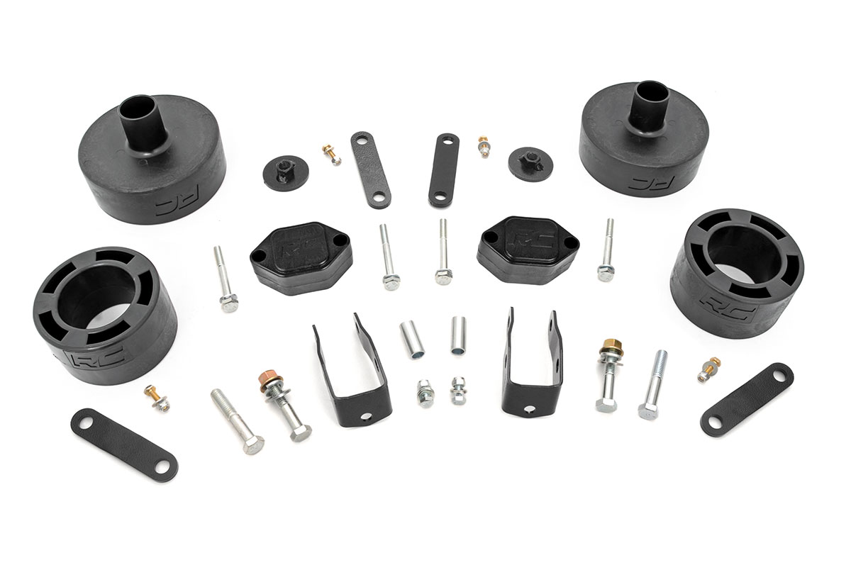 Rough Country 2.5 Inch Lift Kit Spacers Jeep Wrangler JK/Wrangler Unlimited (2007-2018)