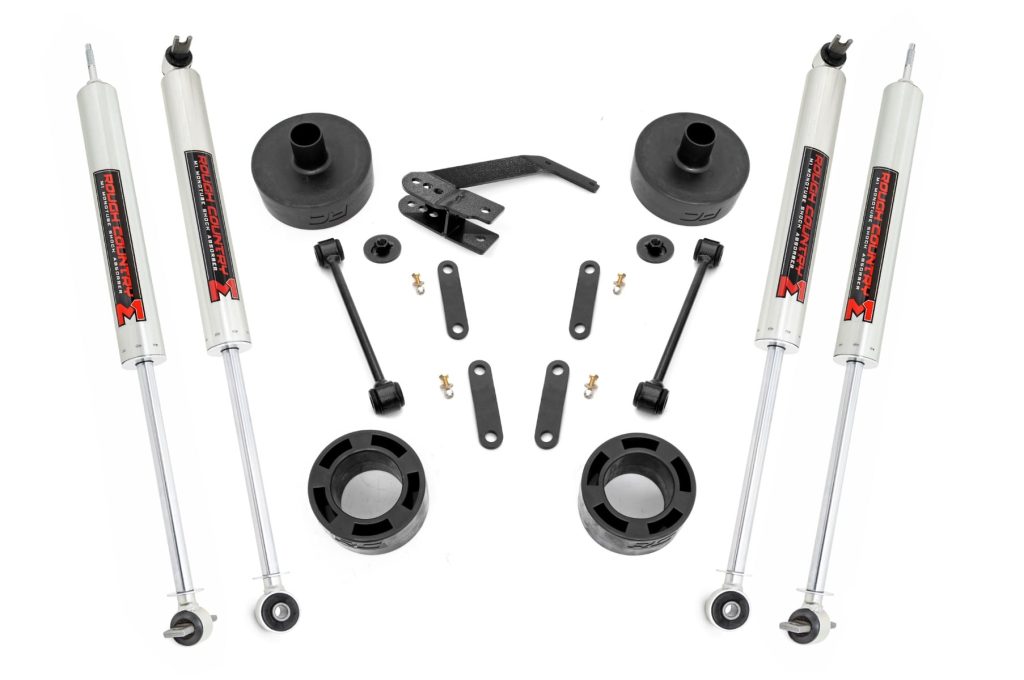 Rough Country 2.5 Inch Lift Kit Spacers M1 Jeep Wrangler JK/Wrangler Unlimited (07-18)