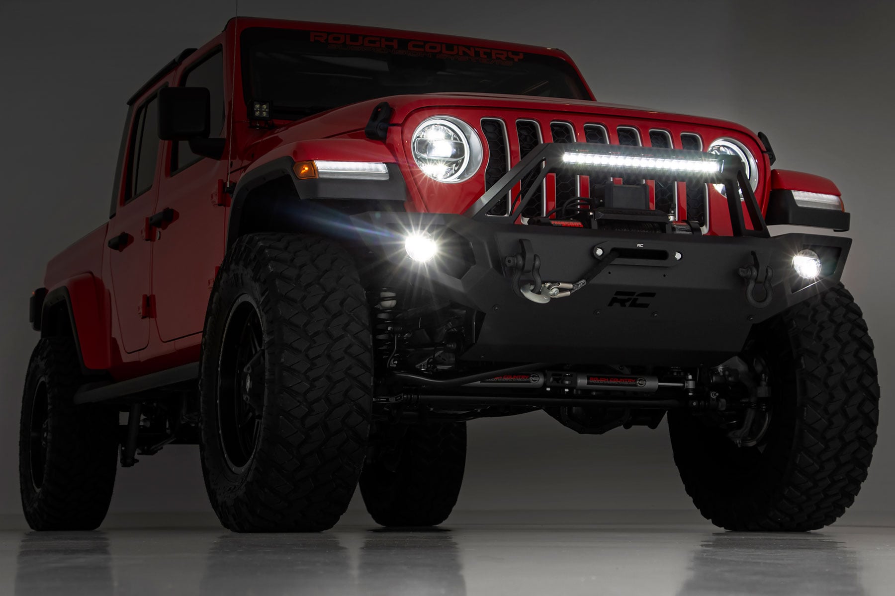Rough Country Front Winch Bumper Jeep Gladiator JT/Wrangler JK & JL/Wrangler Unlimited
