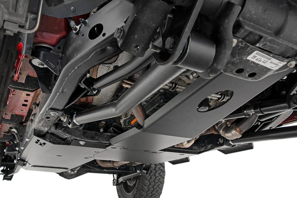 Rough Country Skid Plate Combo 3.6L Engine T-Case Gas Jeep Wrangler Unlimited (18-19)