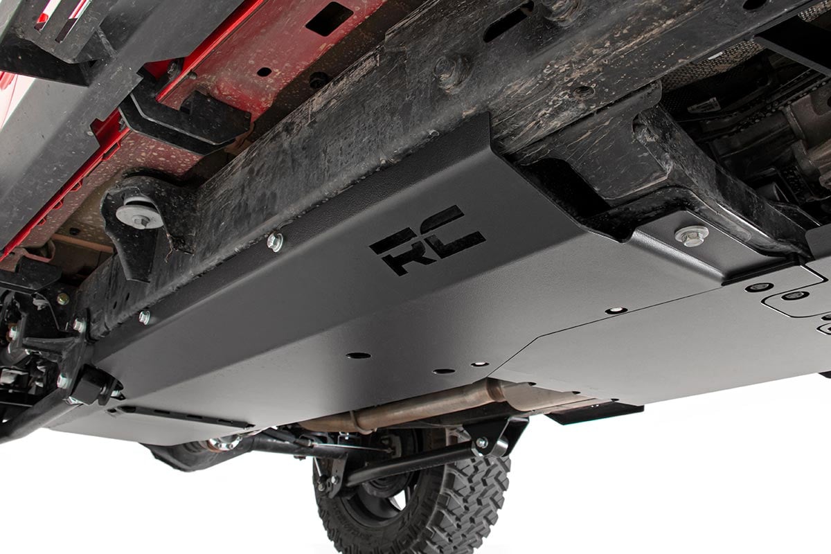 Rough Country Skid Plate Combo 3.6L Engine T-Case Gas Jeep Wrangler Unlimited (18-19)