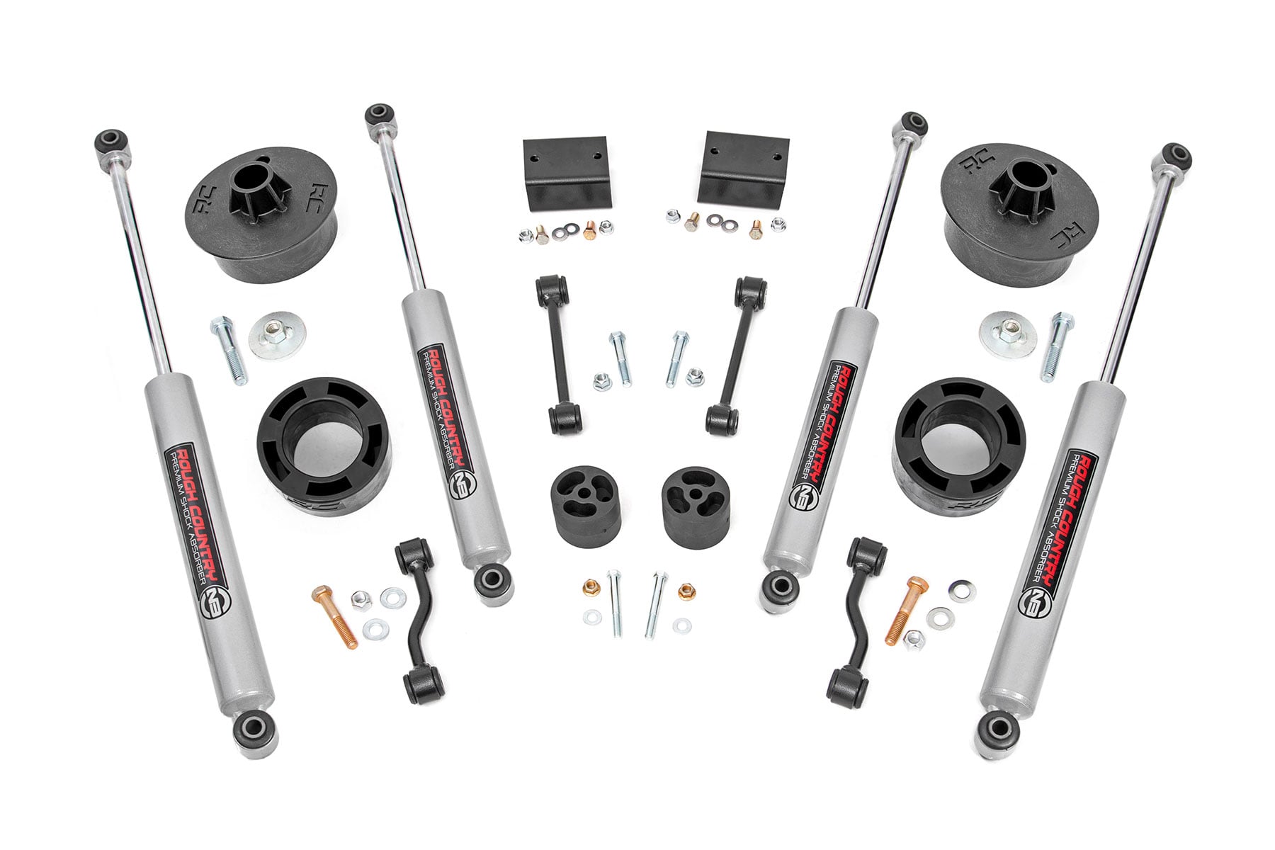 Rough Country 2.5 Inch Lift Kit Spacers N3 Jeep Wrangler JL (18-23)/Wrangler Unlimited (18-23)