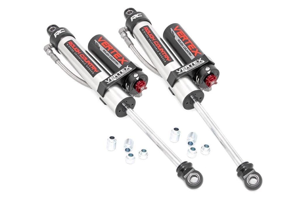 Rough Country Vertex 2.5 Reservoir Rear Shocks 3.5-4.5″ Jeep Wrangler JL (18-26)/Wrangler Unlimited (18-26)