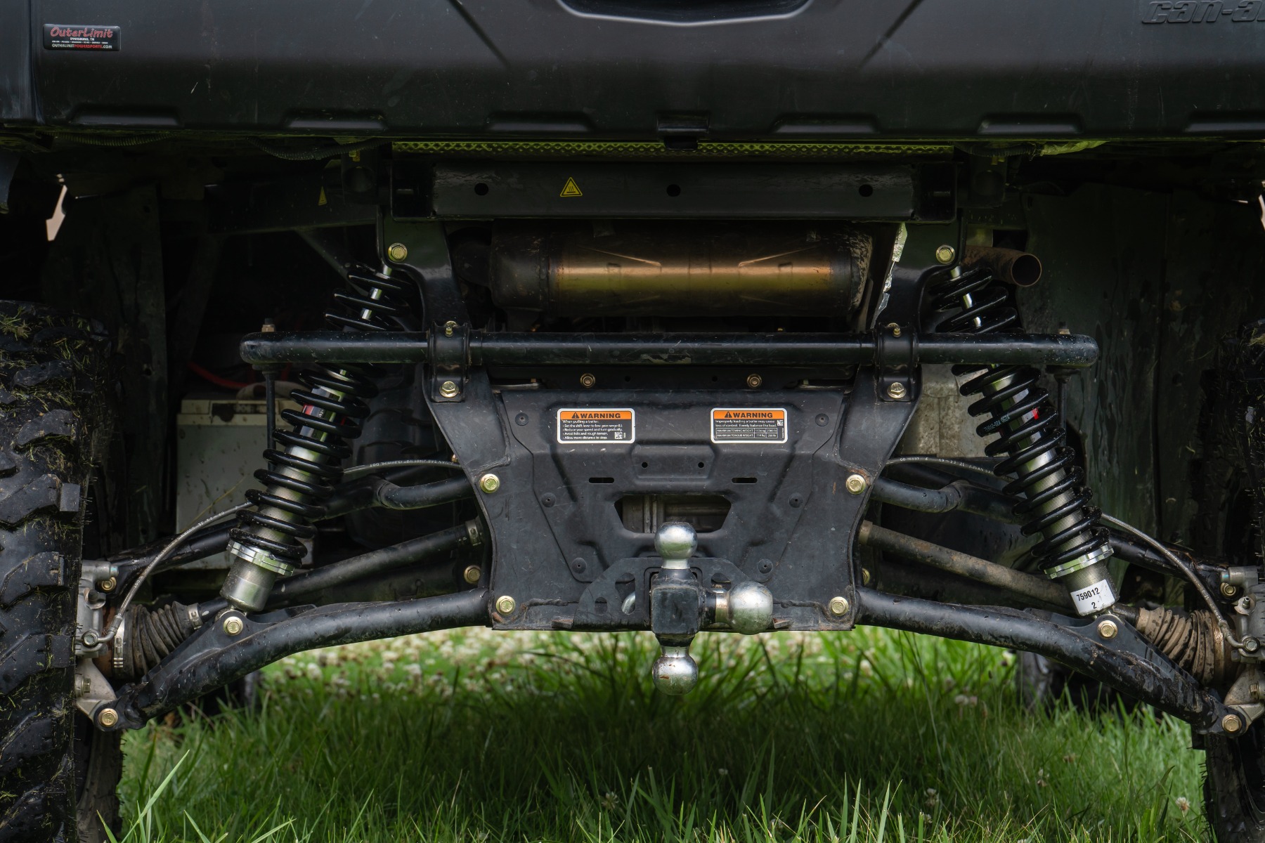 Rough Country M1 Rear Coil Over Shocks Ride Height Adjust Can-Am Defender MAX HD10/PRO HD10