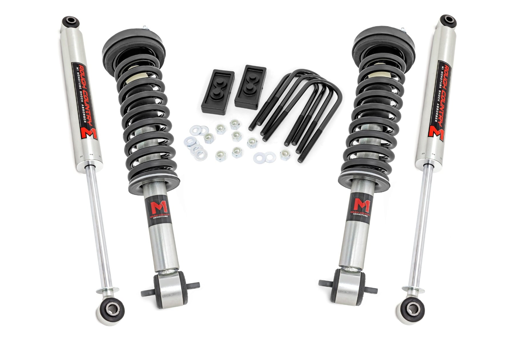 Rough Country 2 Inch Lift Kit M1 Struts/M1 Ford F-150 4WD (2021-2026)