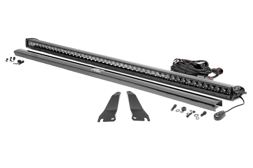Rough Country LED Light Kit Cage Mount 50″ Black Single Row Kawasaki Teryx 1000/Teryx 800