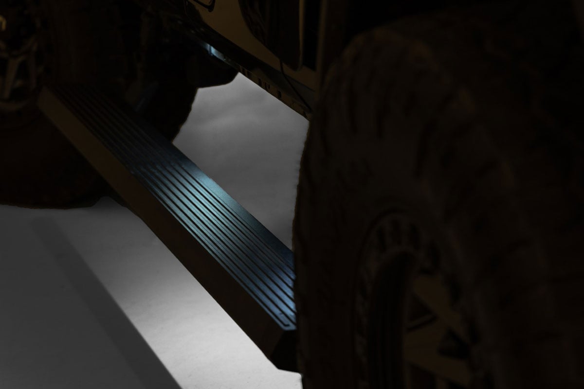 Rough Country Power Running Boards Dual Electric Motor 4 Door Jeep Wrangler Unlimited (07-18)