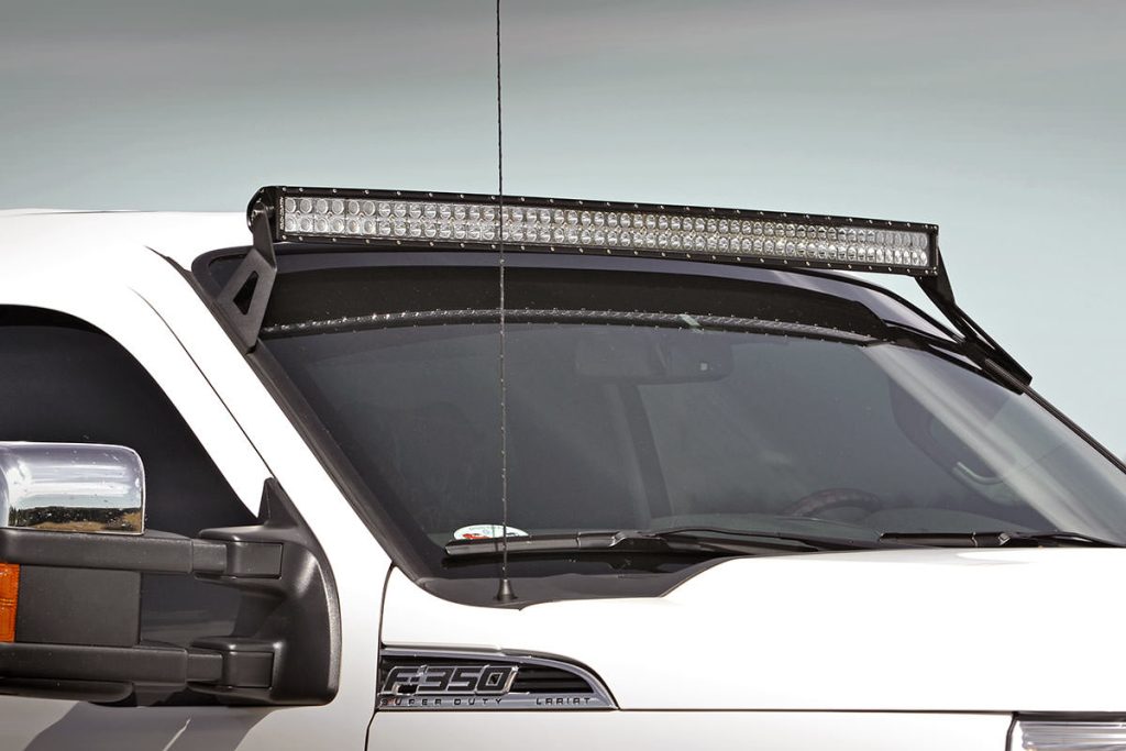 Rough Country LED Light Mount Upper Windshield 54β³ Curved Ford F-250/F-350 Super Duty (99-16)