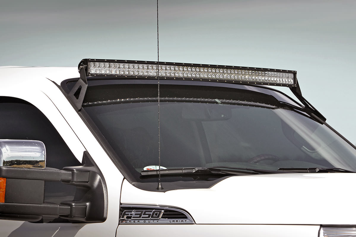 Rough Country LED Light Mount Upper Windshield 54β³ Curved Ford F-250/F-350 Super Duty (99-16)