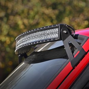 Rough Country LED Light Mount Upper Windshield 50β³ Curved Jeep Cherokee XJ (84-01)