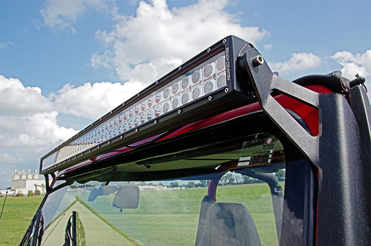 Rough Country LED Light Mount Upper Windshield 50β³ Straight Jeep Wrangler YJ (87-95)