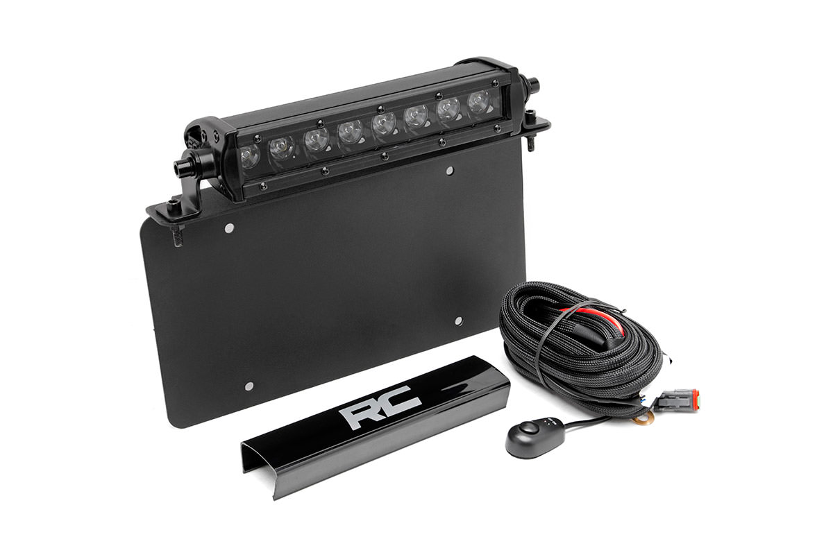 Rough Country LED Light Kit License Plate Mount 8β³ Single Row Black Series