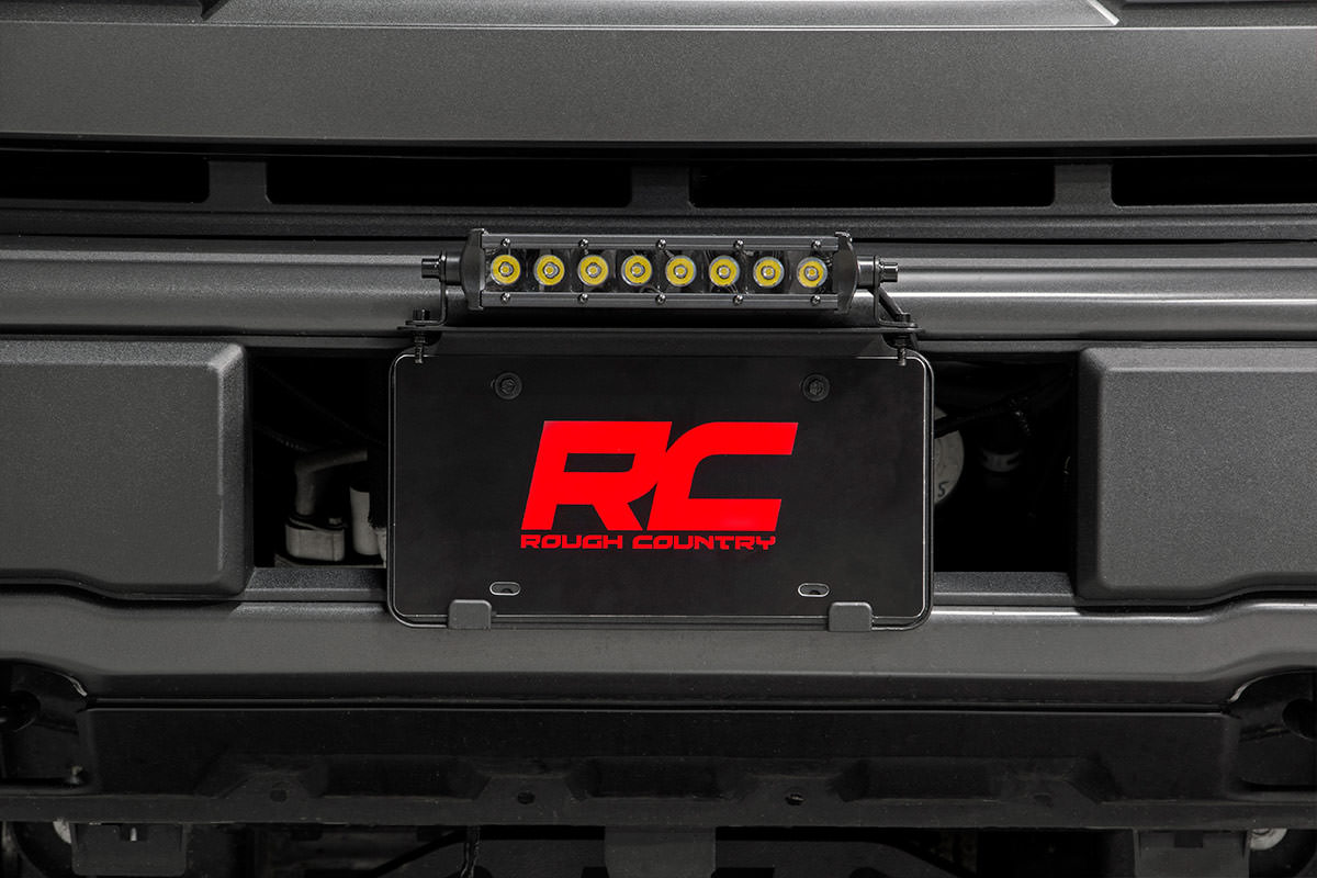 Rough Country LED Light Kit License Plate Mount 8β³ Single Row Black Series
