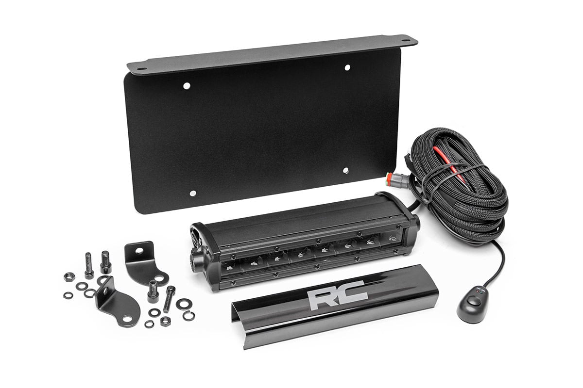 Rough Country LED Light Kit License Plate Mount 8β³ Single Row Black Series