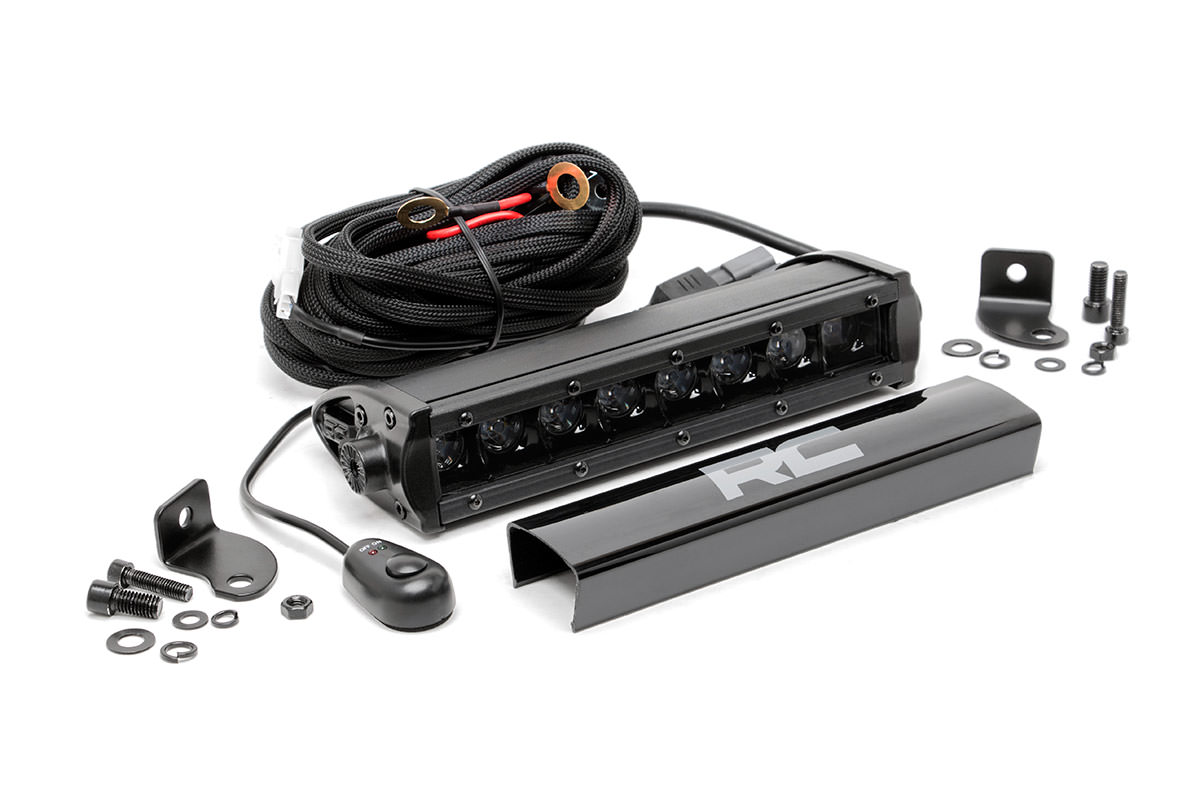 Rough Country 8 Inch Black Series LED Light Bar Single Row