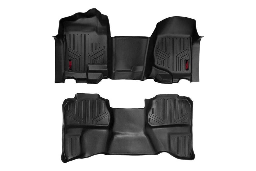 Rough Country Floor Mats FR & RR OV Hump Ext Cb Chevy/GMC 1500/2500HD (07-14)