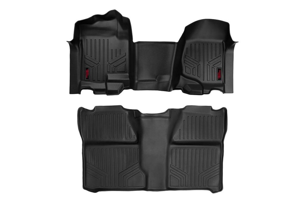 Rough Country Floor Mats FR & RR OV Hump Crew Chevy/GMC 1500/2500HD (07-14)