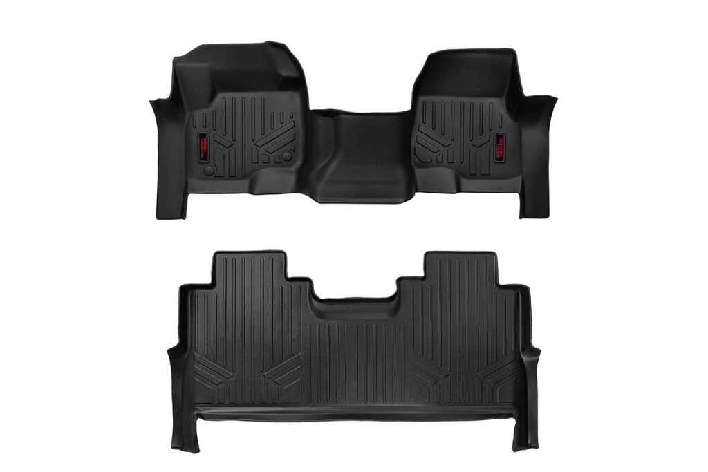 Rough Country Floor Mats FR & RR FR Bench Ford F-250/F-350 Super Duty 2WD/4WD (17-26)