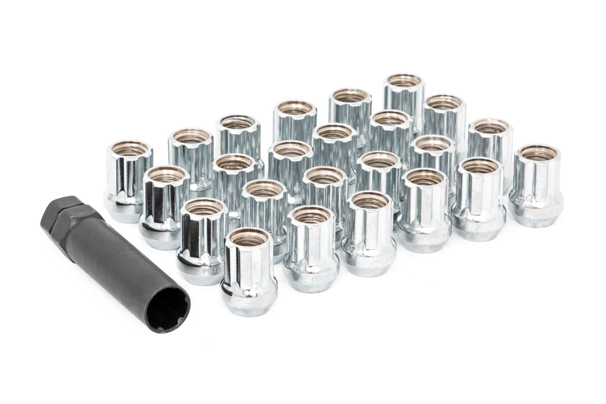 Rough Country M14 x 2.0 Lug Nut Set of 24 Chrome Open End