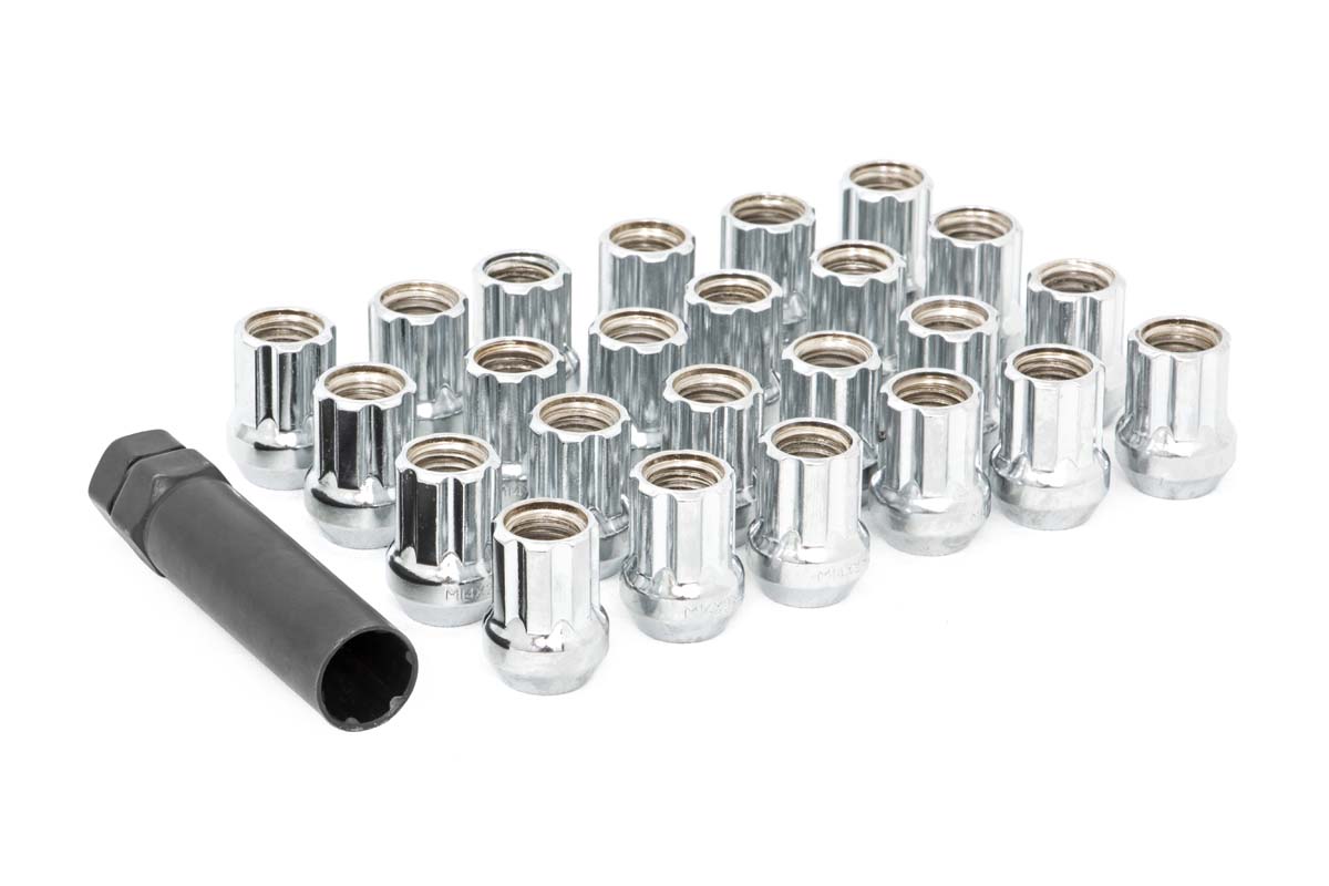 Rough Country M14 x 1.5 Lug Nut Set of 24 Chrome Open End