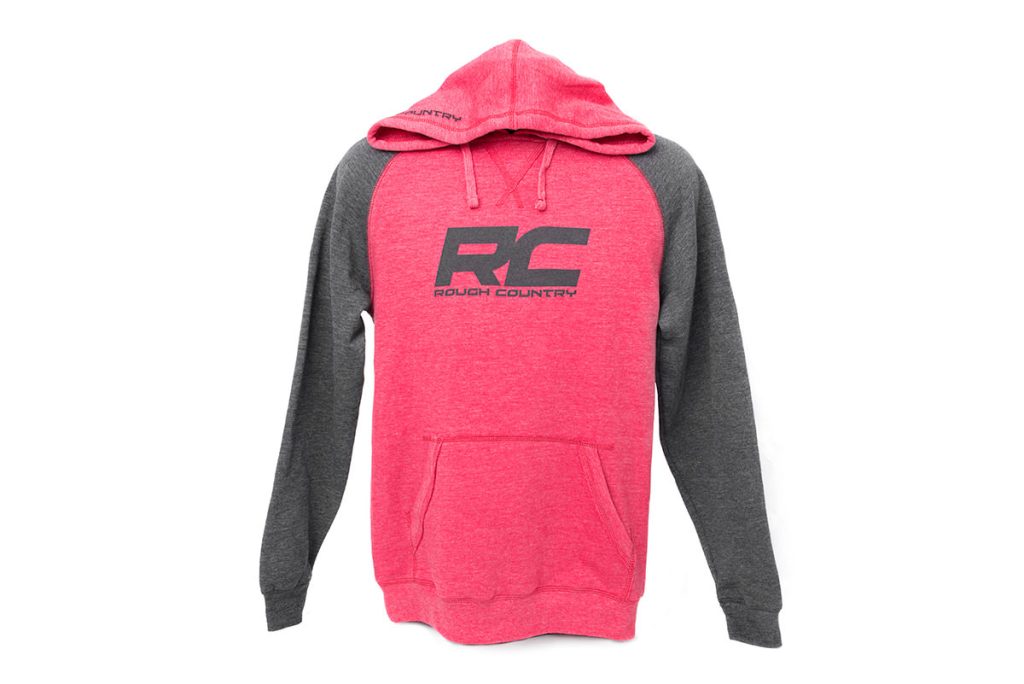 Rough Country Hoodie Heater Red/Gray LG