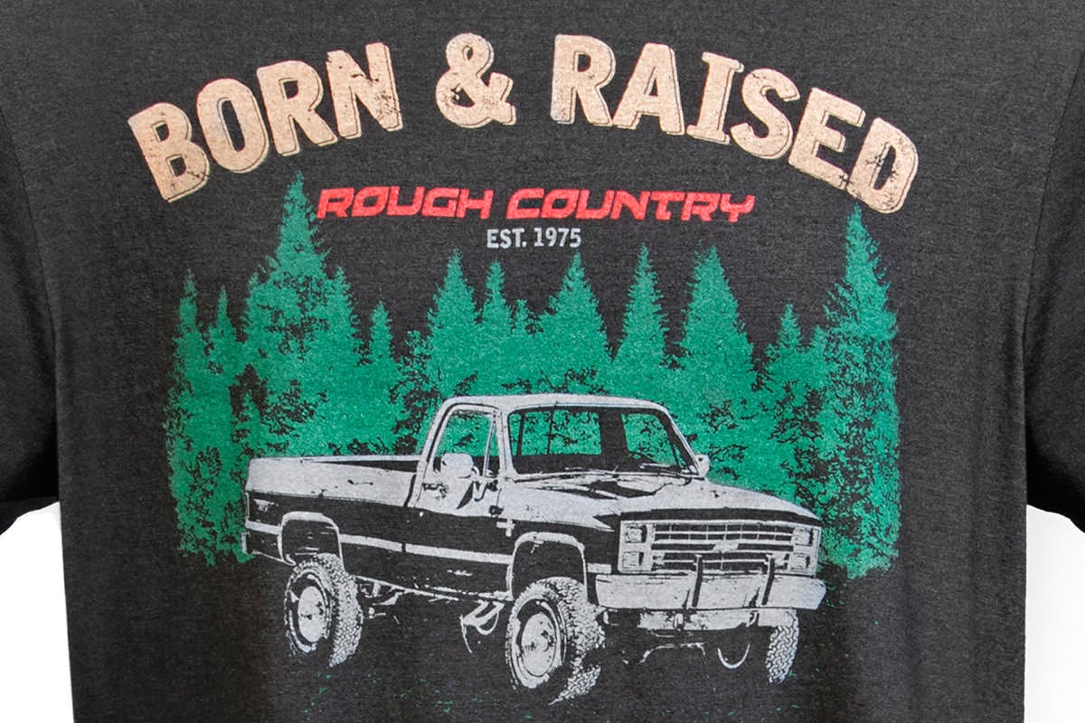 Rough Country T-Shirt Born & Raised Black XL