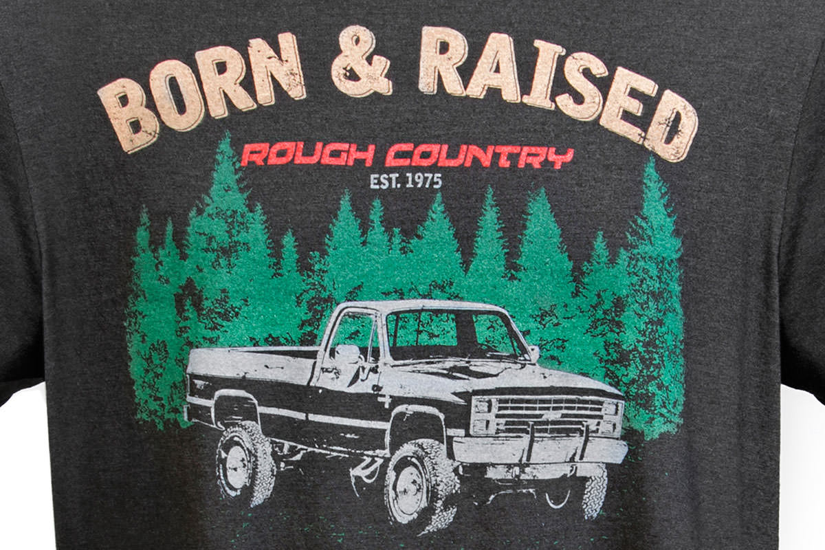 Rough Country T-Shirt Born & Raised Black 2XL