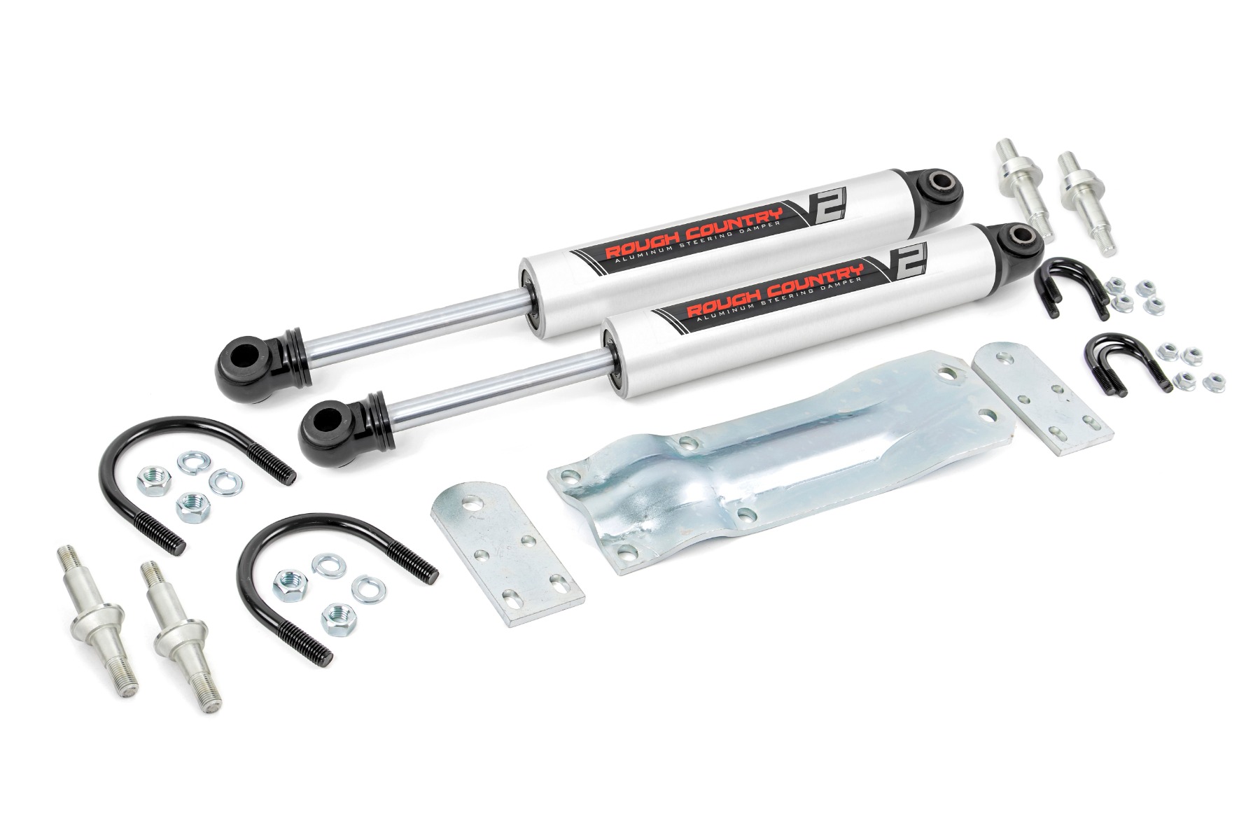 Rough Country V2 Steering Stabilizer Dual Chevy/GMC C10/K10 Truck & SUV/K5 Blazer (69-91)