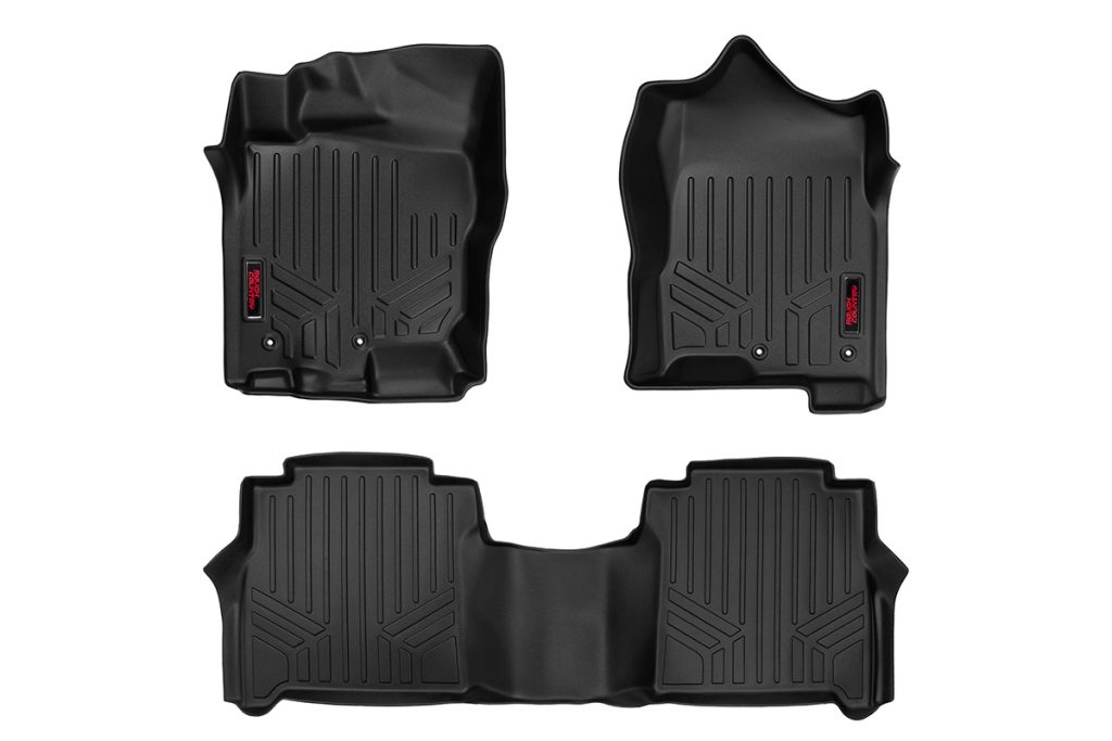 Rough Country Floor Mats FR & RR Crew Cab Nissan Titan (17-24)/Titan XD (16-24)
