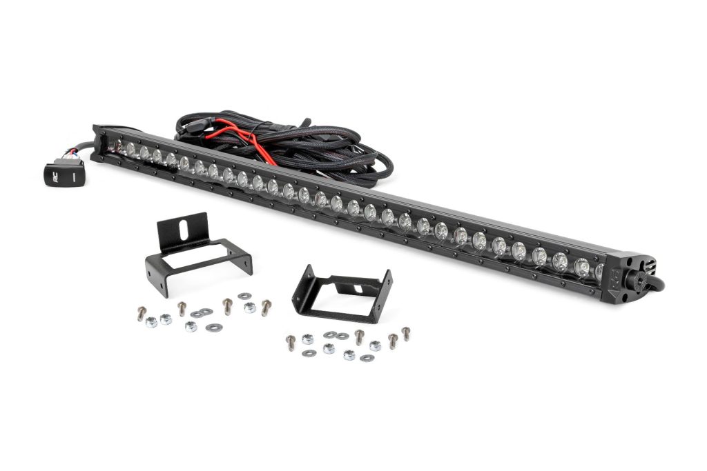 Rough Country LED Light Kit Grill 30β³ Black Single Row White DRL Ford F-250/F-350 Super Duty (11-16)
