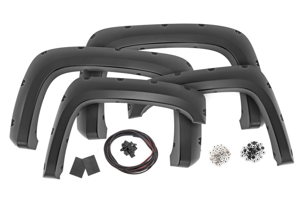 Rough Country Pocket Fender Flares GAZ Summit White Chevy Silverado 1500/2500HD/3500HD (07-14)