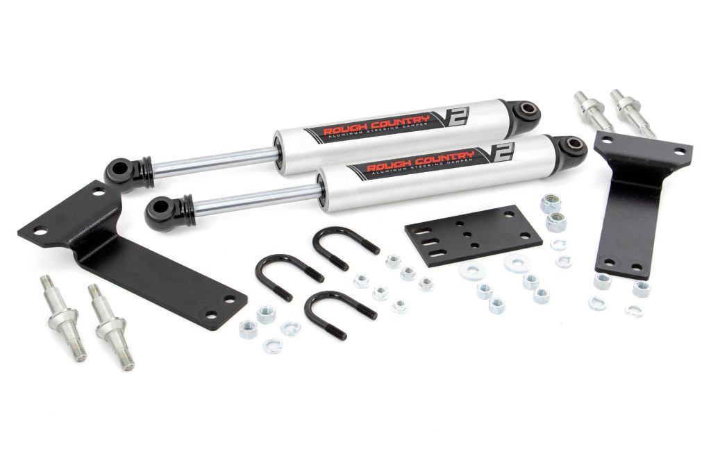Rough Country V2 Steering Stabilizer Dual 2-8 Inch Lift Ford Excursion (00-05)/Super Duty (99-04)