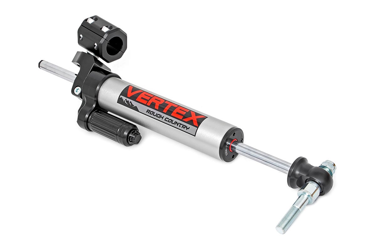 Rough Country Vertex Steering Stabilizer Pass-Through Jeep Wrangler JK/Wrangler Unlimited (07-18)