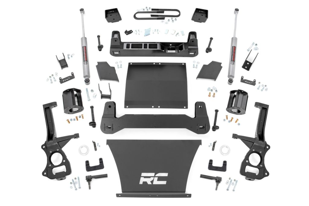 Rough Country 6 Inch Lift Kit Mono Leaf Rear Chevy Silverado 1500 4WD (2022-2024)