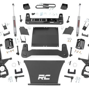 Rough Country 6 Inch Lift Kit Mono Leaf Rear Chevy Silverado 1500 4WD (2022-2024)