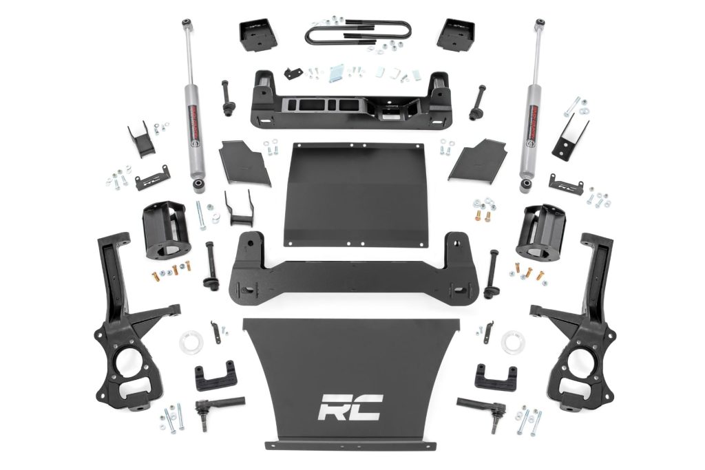 Rough Country 6 Inch Lift Kit Mono Leaf Rear Chevy Silverado 1500 4WD (2025-2026)