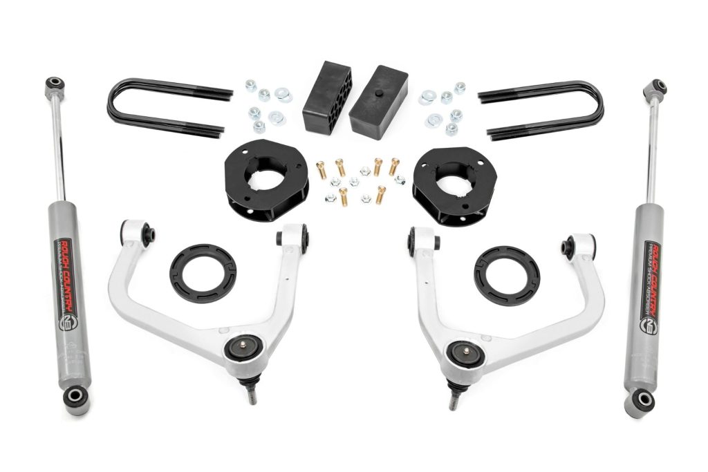 Rough Country 3.5 Inch Lift Kit Mono Leaf Rear GMC Sierra 1500 2WD/4WD (2025-2026)
