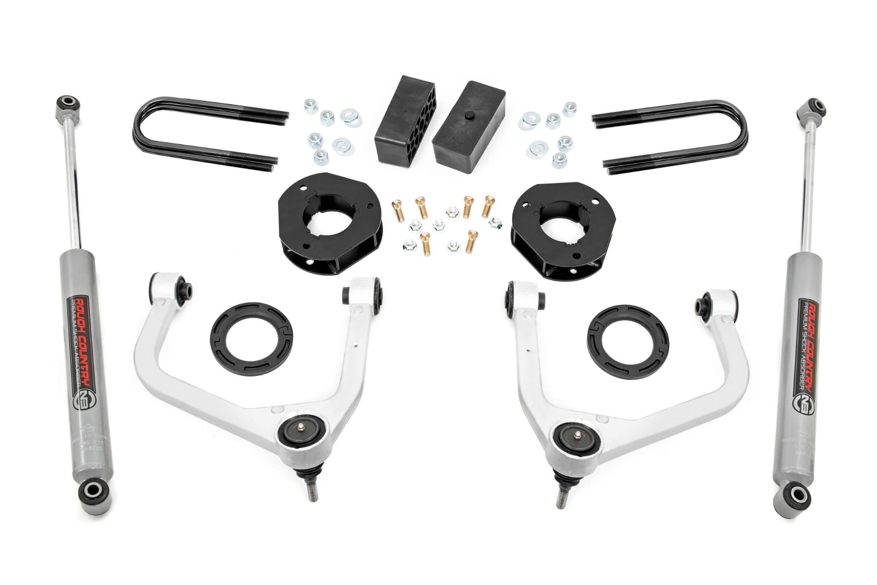 Rough Country 3.5 Inch Lift Kit Mono Leaf Rear GMC Sierra 1500 2WD/4WD (2025-2026)