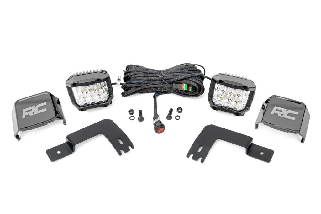 Rough Country LED Light Under Bed Mount 3β³ Chrome Pair Wide Angle Polaris XPEDITION ADV 5