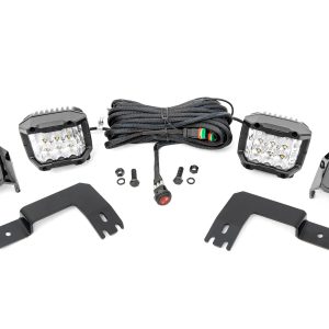 Rough Country LED Light Under Bed Mount 3″ Chrome Pair Wide Angle Polaris XPEDITION ADV 5