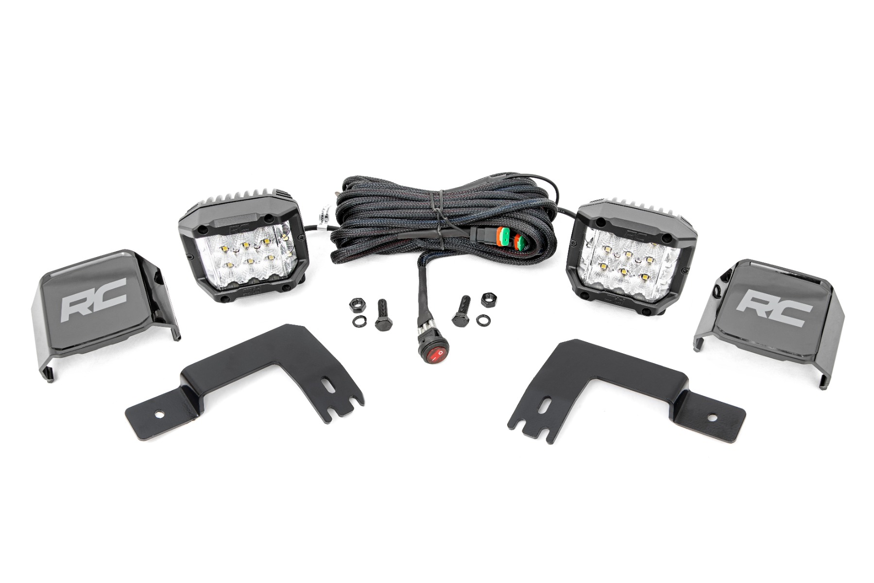 Rough Country LED Light Under Bed Mount 3β³ Chrome Pair Wide Angle Polaris XPEDITION ADV 5